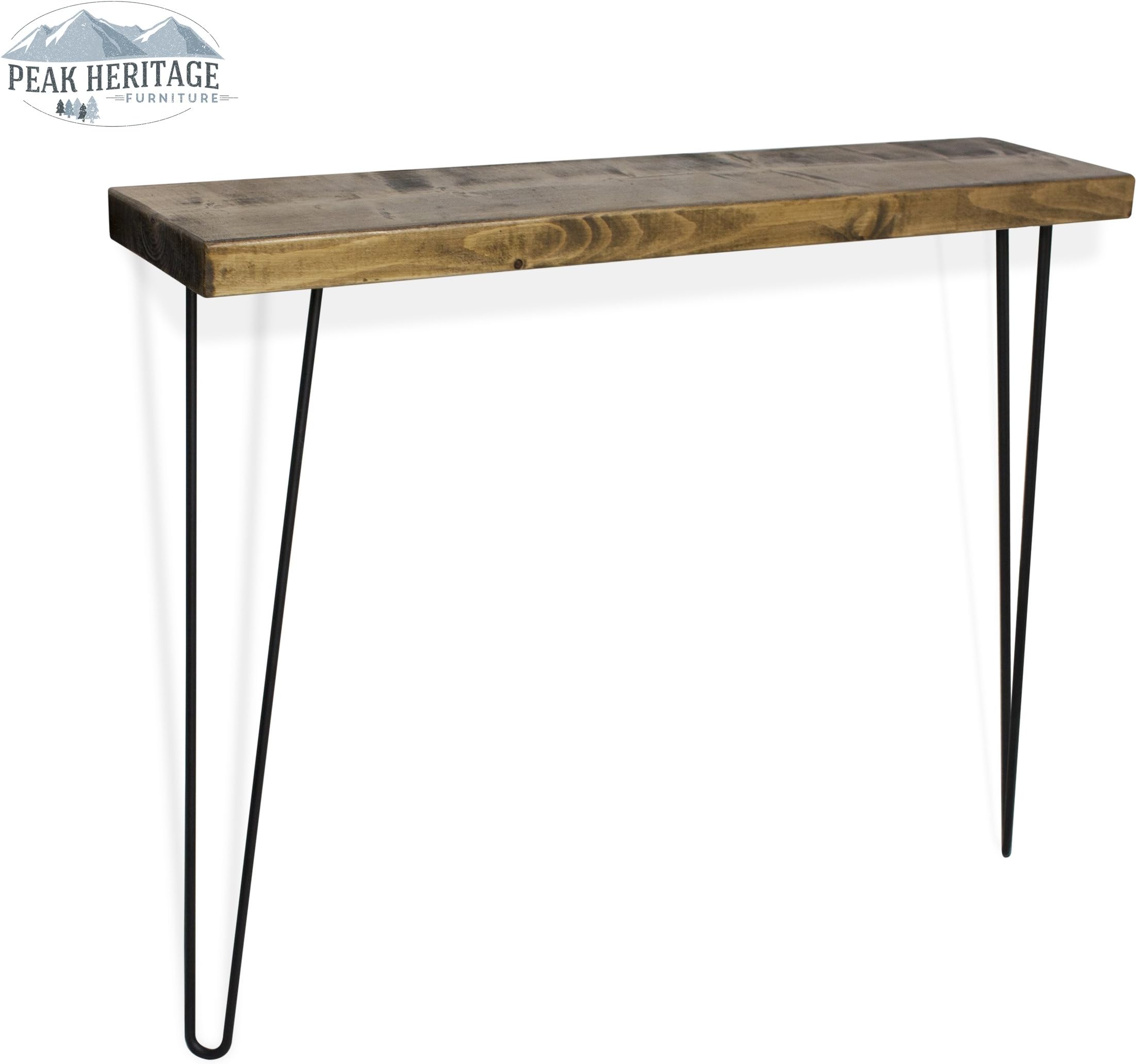 Peak Heritage Furniture - Royal Oak Collection - Rustic Side Console Table (Length - 100cm)