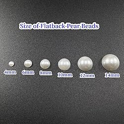 Pinhoollgo 1000pcs 6mm Flatback Half Pearls for