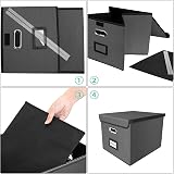 Okydoky Portable File Organizer Box with Lids Collapsible Linen Storage view 6