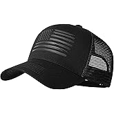 Baseball Cap, American Flag Trucker Hat for Men Women, Breathable Adjustable Fit Outdoor Mesh Snapback Hats