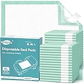 MILDPLUS Bed Pads with Adhesive Strips 30''X36'', 30 Count | Extra Large XL Underpads | Secure & Waterproof Chucks for Incontinence Care | for Adults, Seniors, Kids & Pets