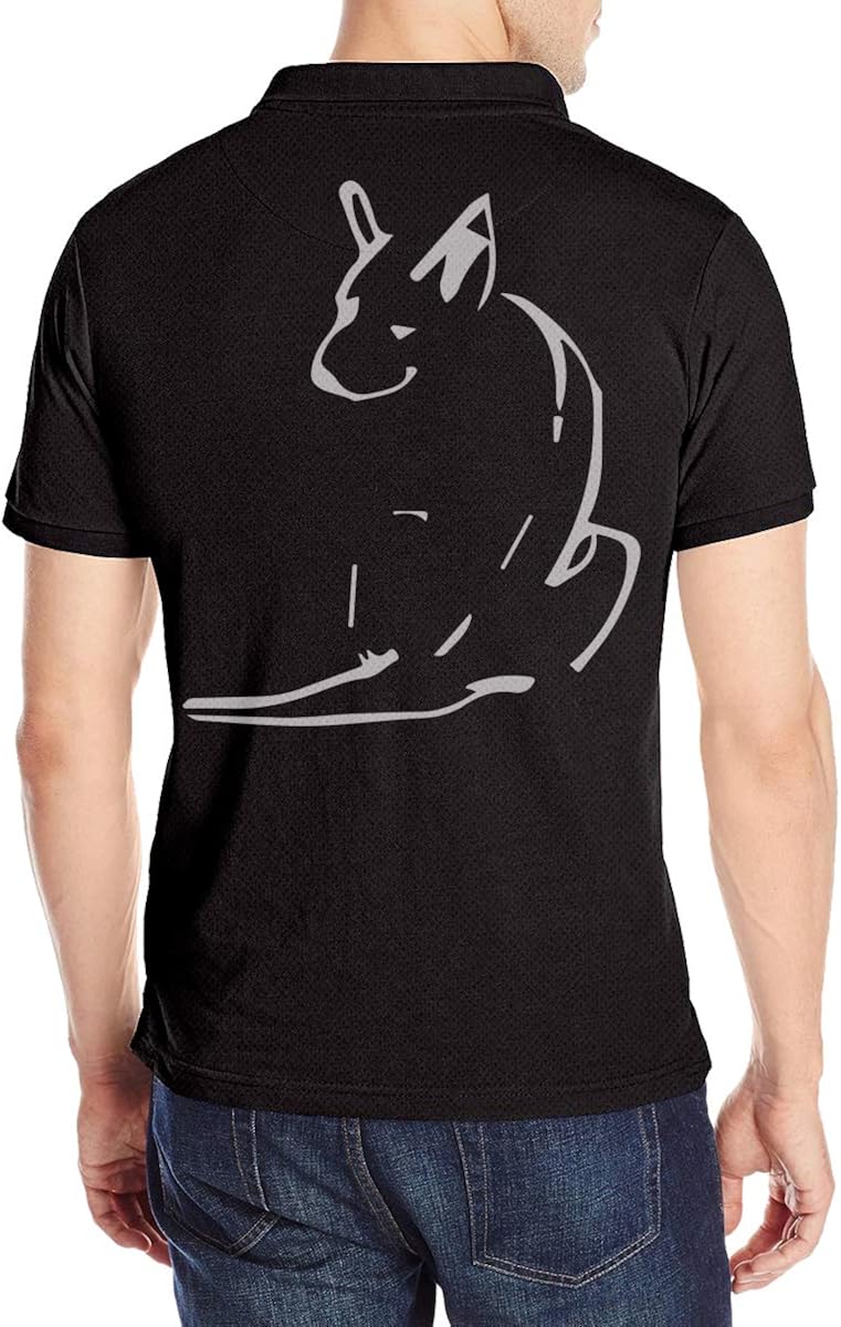 Happy Dog-1 Men's Short Sleeve Polo Shirt Regular Blouse Sport Tee at Amazon Menâs Clothing store