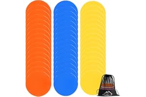 TuXHui Spot Markers Rubber Floor Dots 9inch Non Slip Agility Dots Flat Cones for Kids Sports Soccer Basketball Training, Gym Training, Preschool Kindergarten Classroom