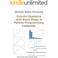 Colorful Statistics with Basic Steps in Python Programming Language book cover
