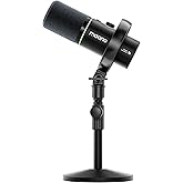 MAONO PD200W Hybrid Wireless Podcast Microphone for PC, Dynamic XLR USB Mic with Desktop Stand, Software, Noise Cancellation, for Vocal Recording, Streaming, Content Creation, Home Studio, Voiceover