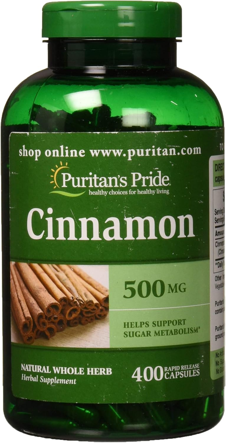Puritans Pride Cinnamon 500 Mg, 400 Count: Health & Personal Care