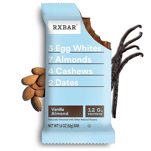 RXBAR PROTEIN BARS, PROTEIN SNACK, SNACK BARS, VANILLA ALMOND, 22OZ BOX (12 COUNT)