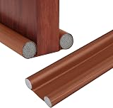 LJAPPLIED Double Door Draught Excluder 96 cm Adjustable Brown