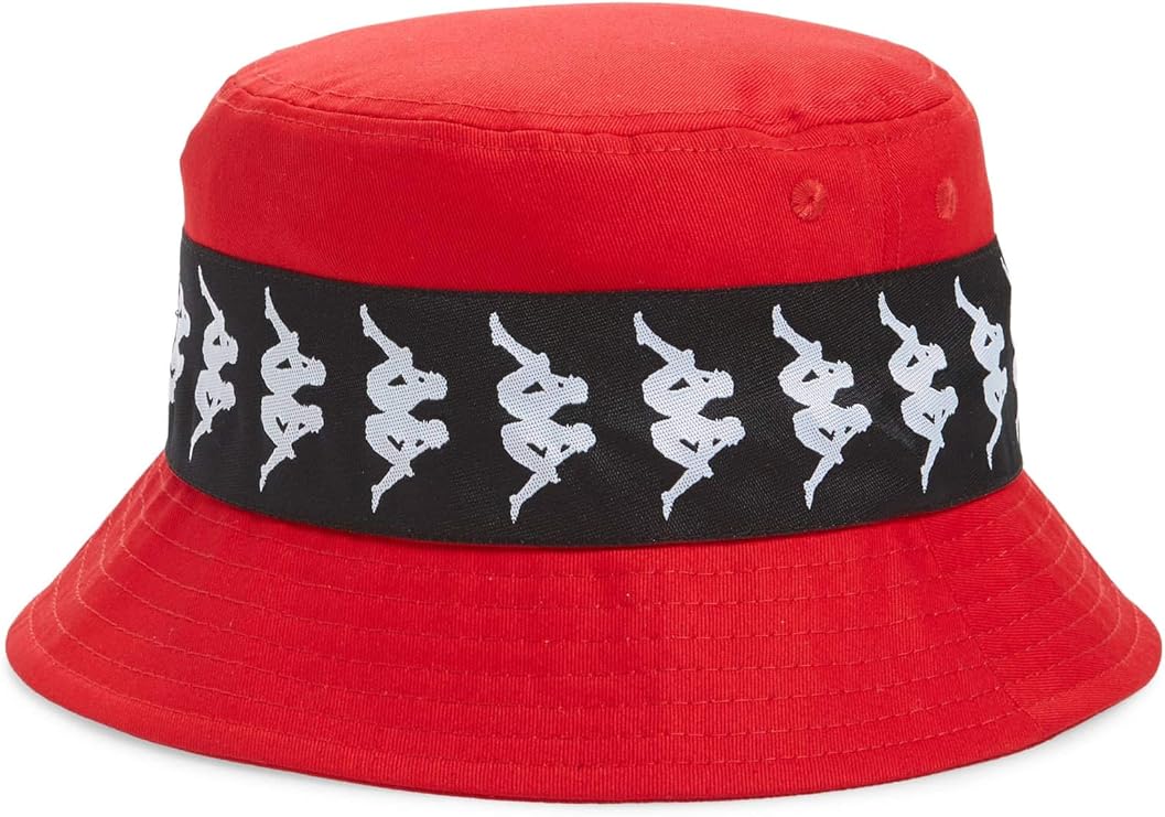 Kappa 222 Banda BZAHLAB Bucket HAT 304KRT0 (Small/Medium, Red) Amazon