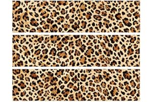 Cakecery Dark Cheetah Leopard Pattern Edible Icing Image Cake Border Strips Decoration Frosting Sheet Strips