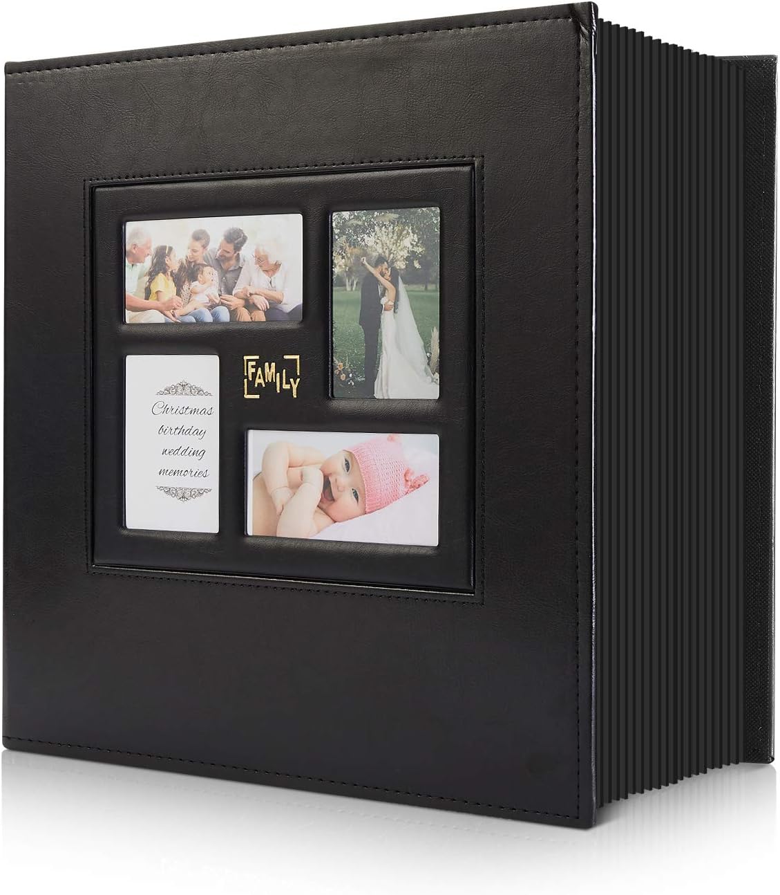 Photo Albums, Frames & Accessories - Hongxing Photo Album 4x6 1000 Pockets Photos, Extra Large Capacity Family Wedding Picture Albums Holds 1000 Horizontal and Vertical Photos (1000Pockets, Black2)