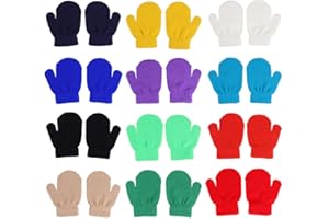 PACKOVE Warm Mitten 12 Pairs Children's Knitted Gloves Bulk Gloves Teens Winter Stretchy Knit Gloves Chidren's Gloves