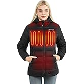 Venture Heat Women's Heated Jacket with Battery Included 12V Self Warming Parka Coat, Down Ski Jacket, Bluetooth App Control