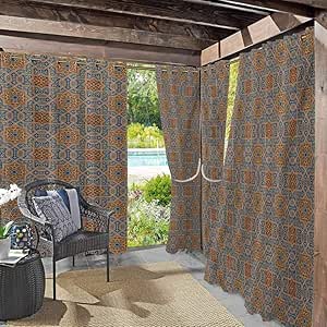 Anmaseven - Cortina marroquí transparente para exteriores con calor y