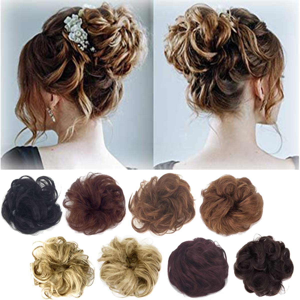 Amazon Com Remy Human Hair Bun Updo Hairpiece Hair Ponytail