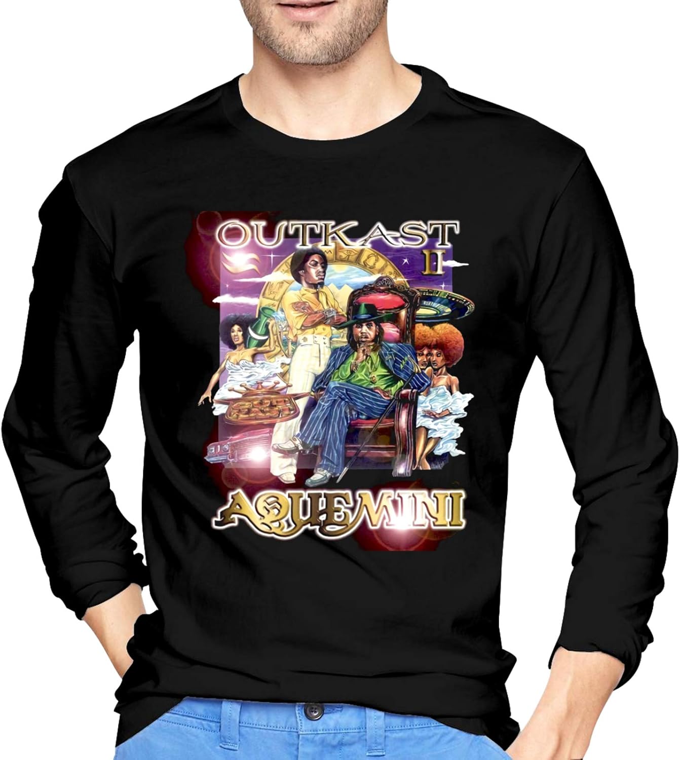 Unisex Outkast Graphics T-Shirt Fashion Long Sleeve Tee for Men Black: Amazon.ca: Clothing 