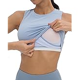 V VOCNI Nursing Tank Tops for Breastfeeding Crew Neck Sleeveless Maternity Tank Tops Sports Bras Workout Pregnancy Crop Tops