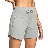 G Gradual Women's Athletic Shorts 5" Running Shorts for Women with 2 Zipper Pockets Quick Dry Lightweight Hiking Shorts
