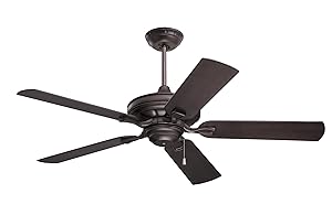 Emerson Ceiling Fans CF552ORB Veranda 52-Inch Indoor Outdoor Ceiling Fan, Wet Rated, Light Kit Adaptable, Oil Rubbed Bronze Finish