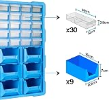 TekBox DIY Tool Bits Storage Organiser Unit with Mixed Drawers and Tubs view 2