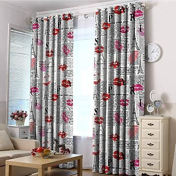 Amazon Com Ewaskyonline Blackout Curtains Paris Sexy Lipstick