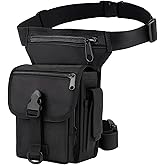 Drop Leg Bag for Men & Women – Waterproof Nylon Motorcycle Thigh Bag with Adjustable Strap & Zipper Pockets, Secure Fanny Pack for Riding, Travel, Hiking, Fishing, and Outdoor Sports