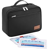 Lifewit Freezable Lunch Box, Insulated Reusable Lunch Bag with 2 Ice Packs | Mini Cooler Snack Bag for Bento Box for Salad, Sandwich, Snacks fo Men Women for Work
