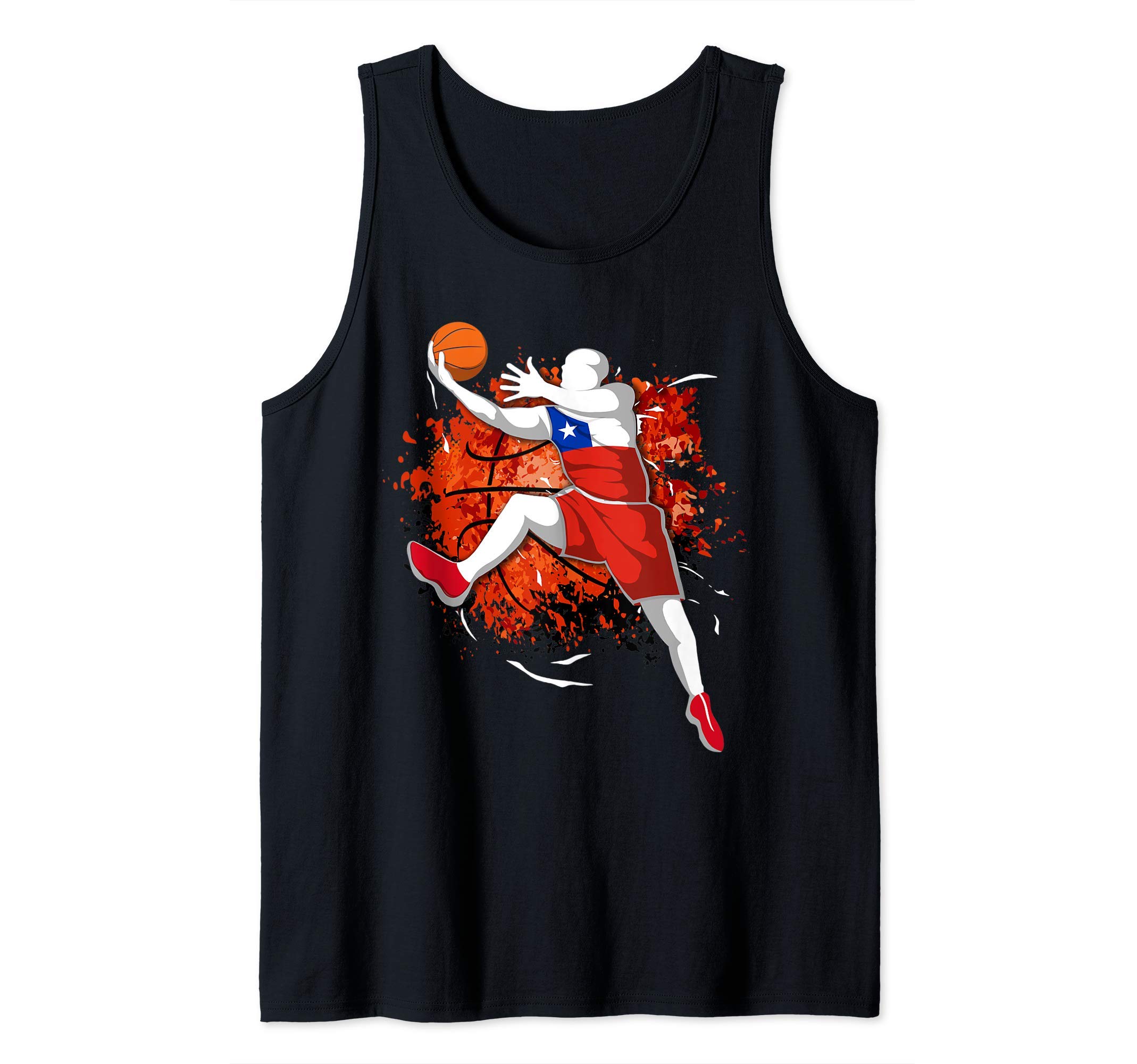 Proud Chile Basketball Lovers Chilean National Flag Sport Tank Top