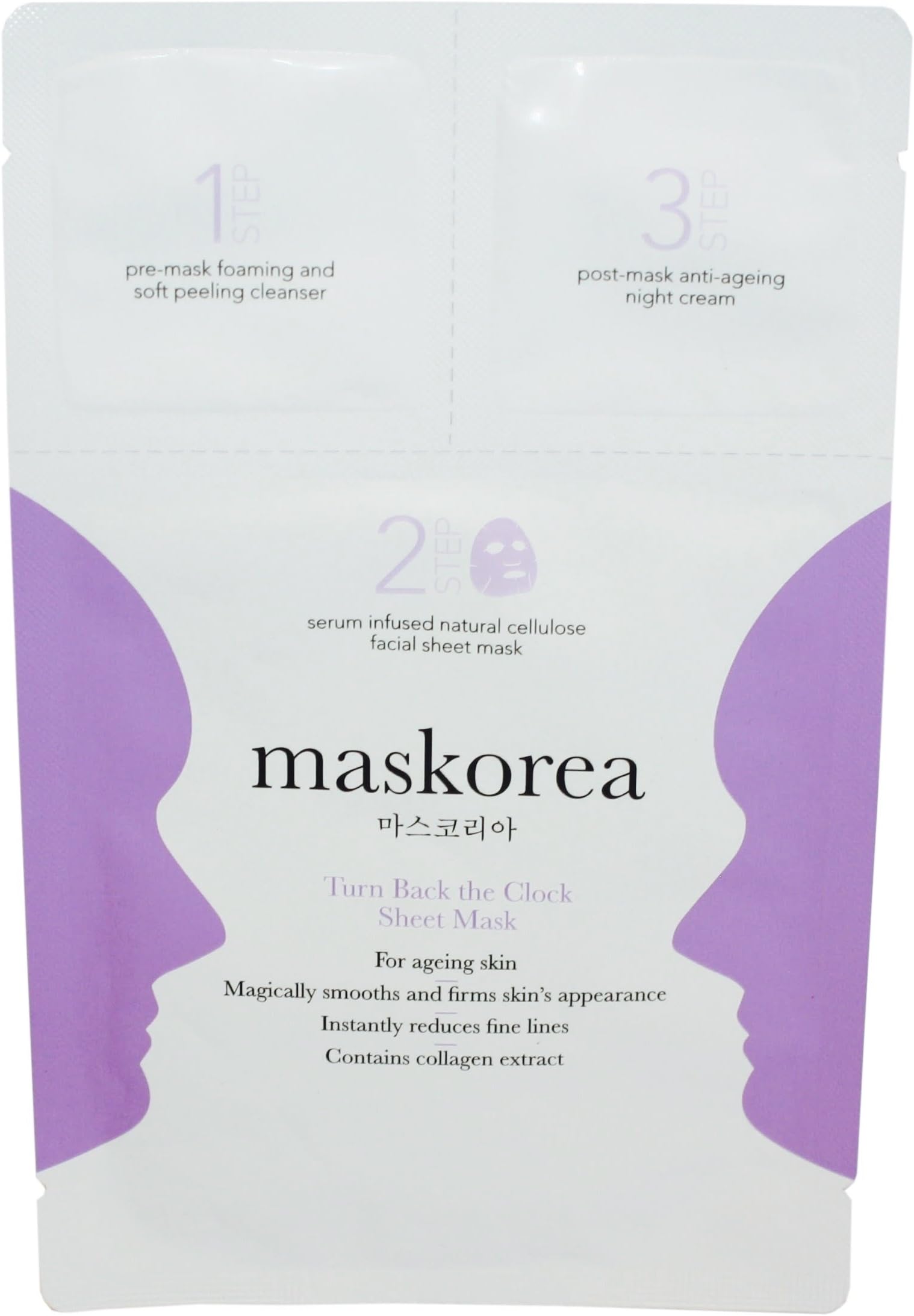 maskorea 3-step face sheet mask: TURN BACK THE CLOCK