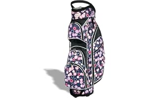 Taboo Fashions Monaco Collection 14-Way Ladies Golf Bag - Lightweight Women’s Golf Cart Bag with Insulated Cooler Pocket, Rain Hood & More - Golf Accessories for Women