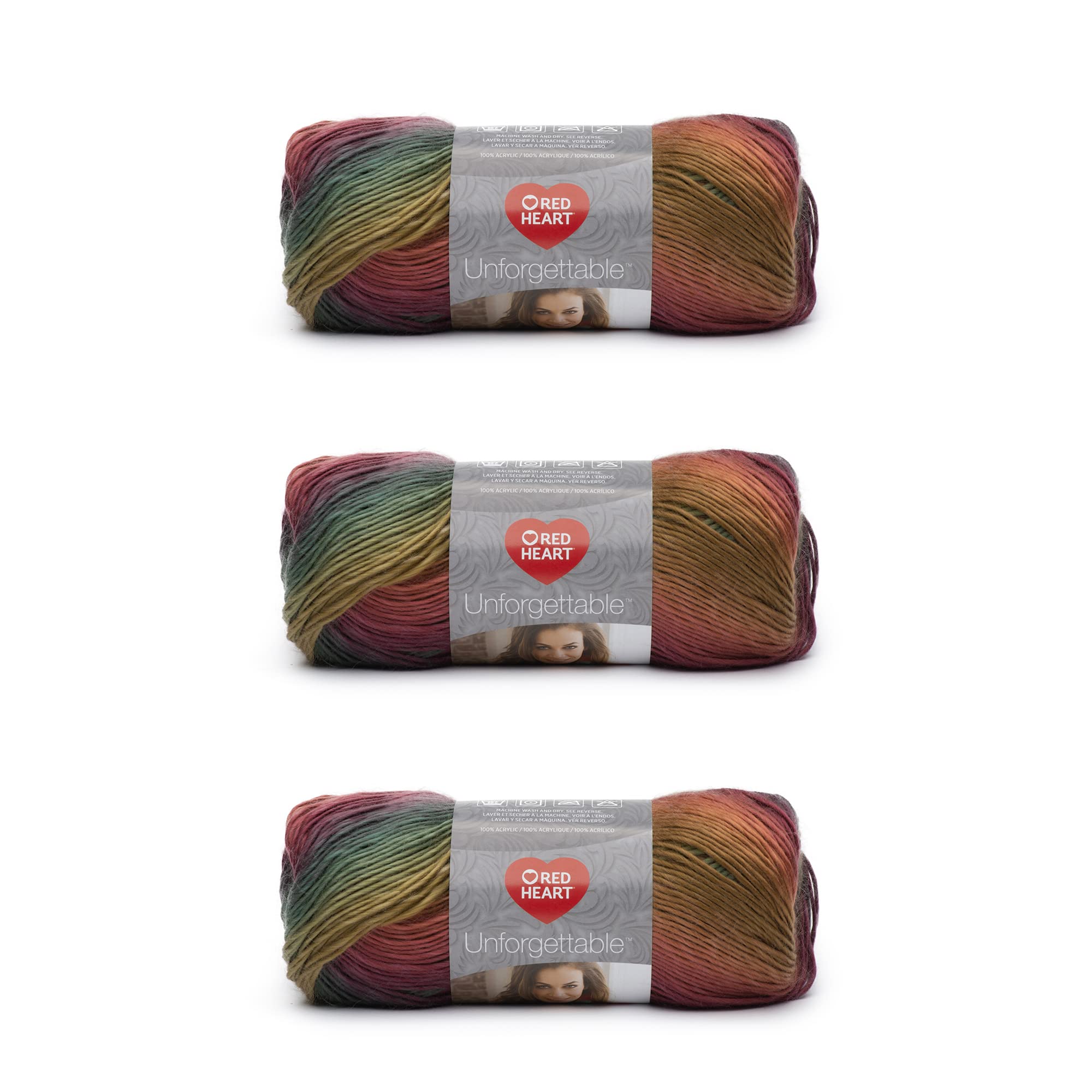 Red Heart Boutique Unforgettable Yarn, 3 Pack, Polo 3 Count