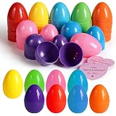 LILIDASO Empty Plastic Eggs, 25 PCS Fillable Easter Eggs, 3.22" Suprise Egg, 8 Beautiful Colors of Colorful Bright Easter Eggs, Party Favor Container, Perfect for Easter Egg Hunt, Easter Hunt