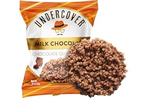 UNDERCOVER QUINOA Undercover Snacks Chocolate Quinoa Crisps - Milk Chocolate | 70-Count, Individually Wrapped Crisps | Gluten Free, Nut-Free, Allergen Friendly, Kosher, NOT AIRLINE SIZE