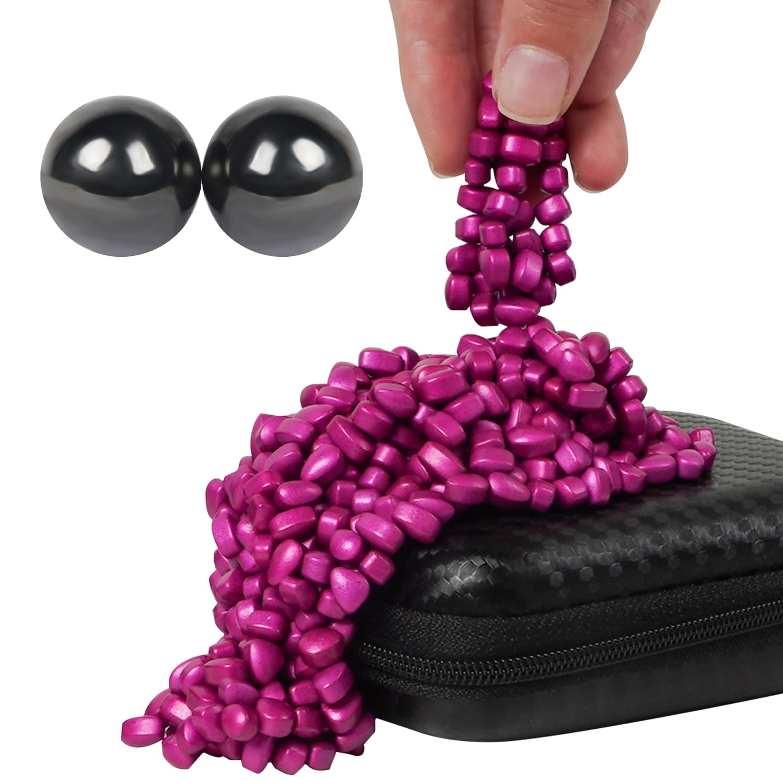 Photo 1 of Umnodobn Cool Fidget Slime Party Favors, Pink, Magnet Balls, Anxiety Desk Toy, Stress Relief, EDC, Hematite Magnetic Stones