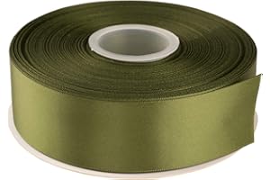 AVANAVA 1-1/2 Inch Wide Double Face Satin Ribbon - 50 Yards (570-Moss)