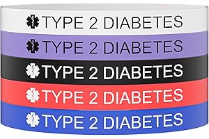 PMORMYY 5PCS Medical Alert Bracelet for Men Women, Medical Alert ID Silicone Wristband for Diabetic D.N.R Pacemaker Epilepsy