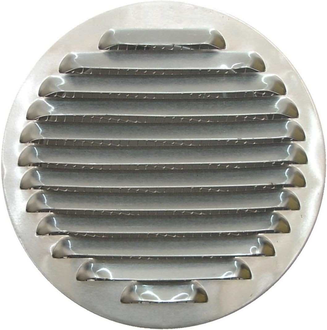 Circular Aluminum Air Vent Grille Cover ”4″ (100 mm), Round Aluminum
