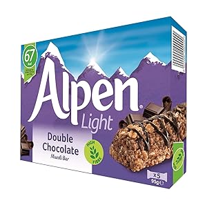 Original Alpen Light Double Chocolate Cereal Bars Imported From The UK England Best Of British Cereal Bars
