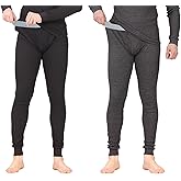 Thermal Underwear Pants for Men Long Johns Cotton Blend Base Layer Waffle Knit Bottoms Classic Cold Weather