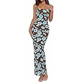 BTFBM Womens Maxi Dress 2026 Spring Floral Sexy Spaghetti Straps Sleeveless Bodycon Summer Beach Wedding Guest Dresses