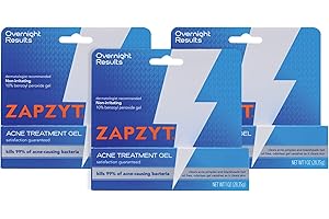 Zapzyt Maximum Strength 10% Benzoyl Peroxide Acne Treatment Gel 1 oz. (Pack of 3)