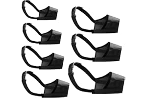 CILKUS Dog Muzzles Suit, 7 PCS Adjustable Breathable Safety Small Medium Large Extra Dog Muzzles for Anti-Biting Anti-Barking Anti-Chewing Safety Protection (Black)
