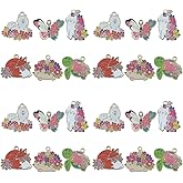 12pcs Alloy enamel animal Pendant Jewelry Making DIY Keychain Earrings Pendant Various Design Charms for Jewelry Making Bracelets Necklace (SN955)