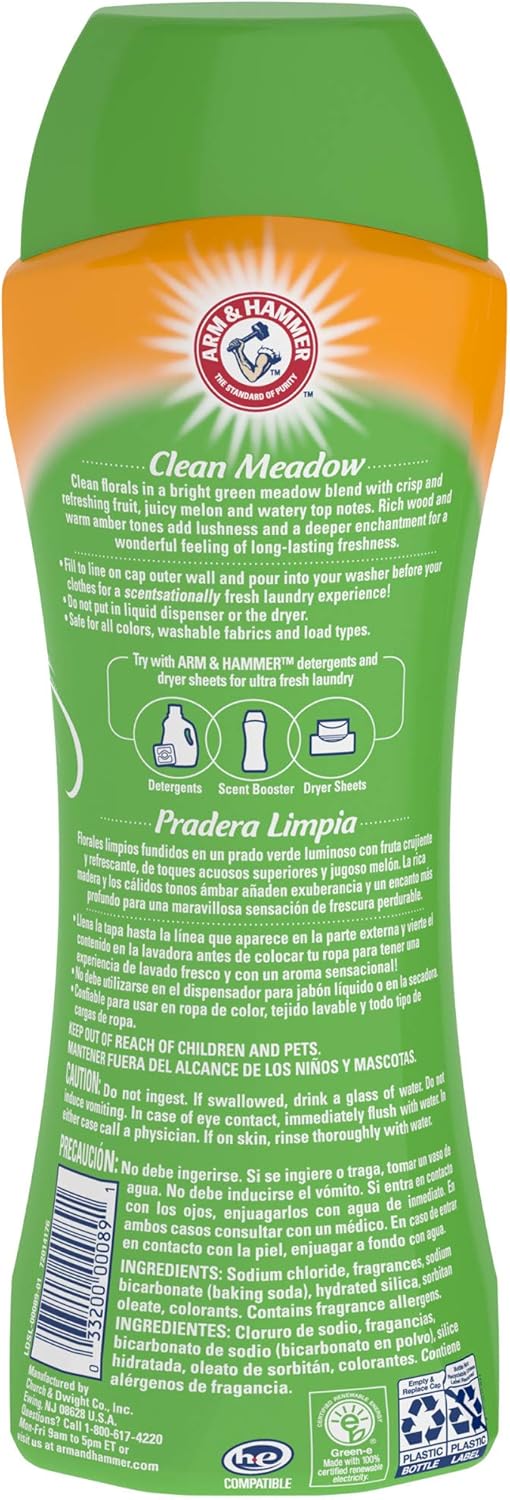 Arm & Hammer Clean Scentsations in-Wash Scent Booster - Clean Meadow, 24 oz: Health & Personal Care