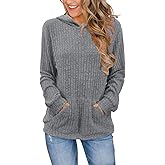 Bosmeer Womens Long Sleeve Shirts Kangaroo Pocket Fashion Hoodies Fall Pullover Sweatshirts
