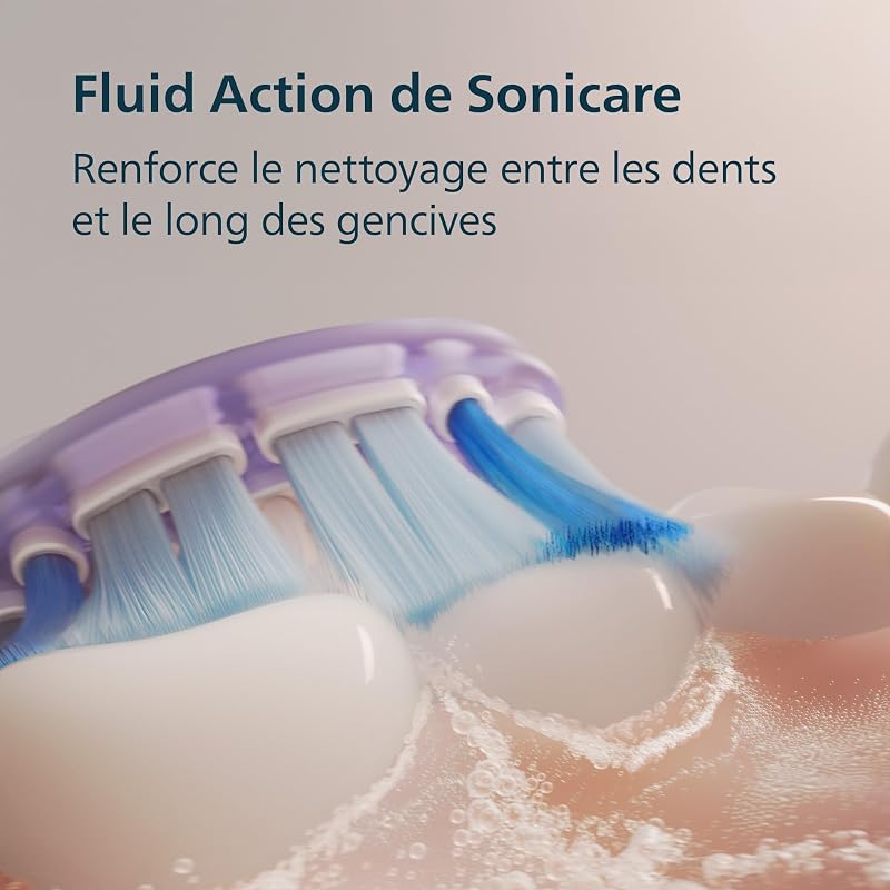Sonicare 7100 - Brosse à dents électrique sonique avec application, 4 modes de brossage,3 niveaux d'intensité, Alerte de pression, EasyStart, SmarTimer, Bleu, HX7423/01 [Nouvelle technologie]