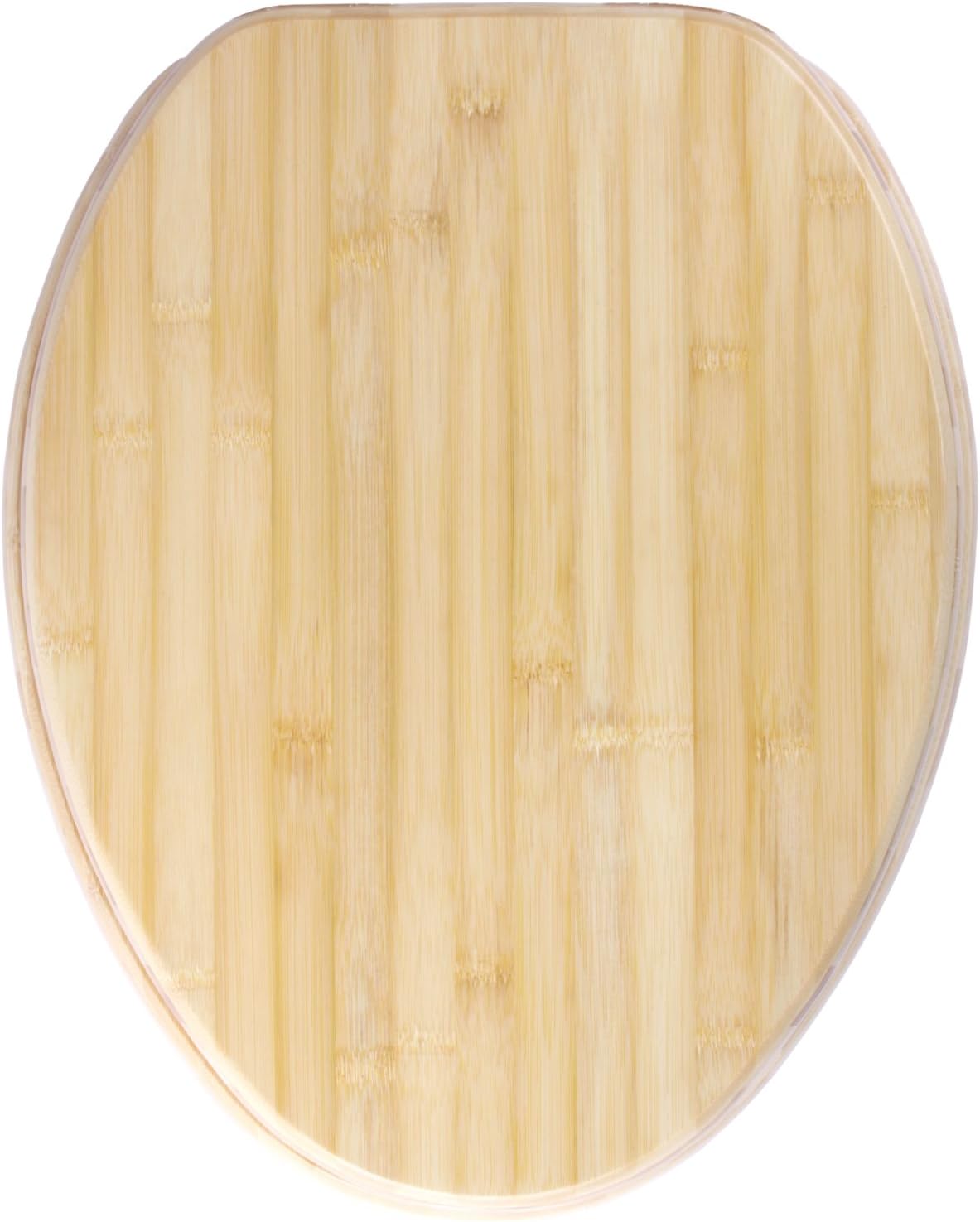 Sanilo Elongated Toilet Seat, Wide Choice of Slow Close Toilet Seats, Molded Wood, Strong Hinges (Bamboo) - - 