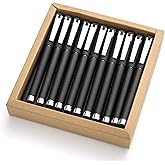 MiSiBao 0.5mm Black Ink Gel Ink Rollerball Pens 2 in 1 Medium Point Pens with Stylus Work Pen Smooth Writing for Office (Black Ink 18-pack 0.5mm Black)