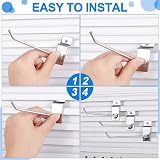 MYOYAY 100x 15cm Slatwall Hooks 3KG Load 4.2mm Thick Metal Pegboard Display view 4