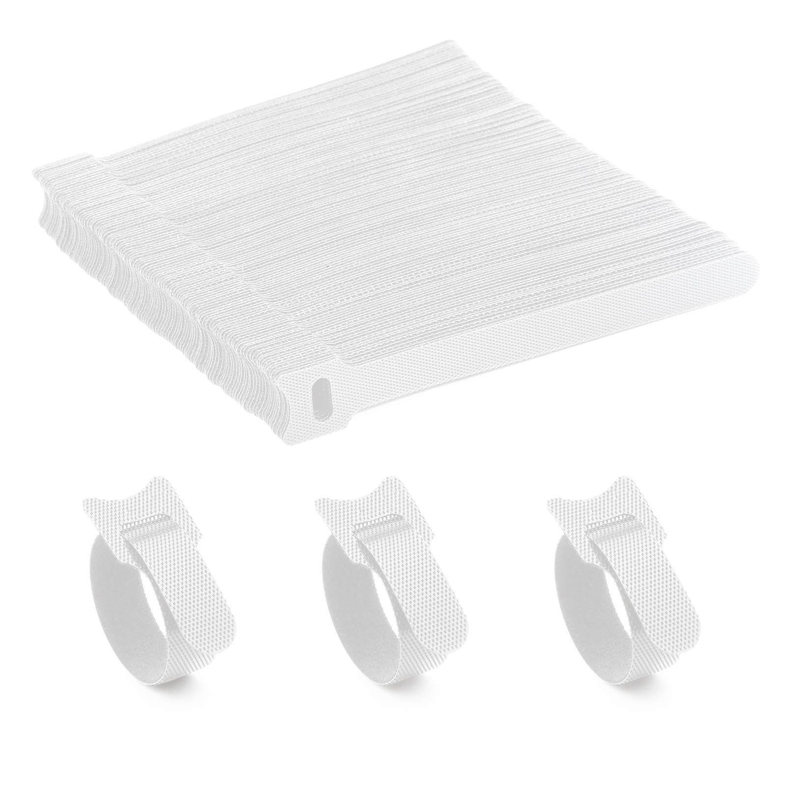 120PCS 15x2CM Loop Cable Ties Reusable Adjustable Tie Wraps Adjustable Multipurpose Hook and Loop Securing Straps for Long Cable Wires Storage Management